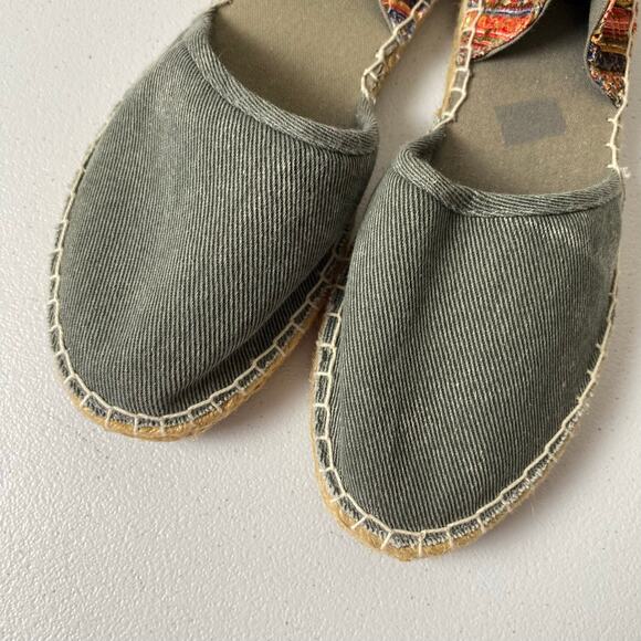 Muk Luks Size 8 Karina Slip On Espadrille Flats Boho Canvas Shoes Spring Summer - Picture 8 of 13